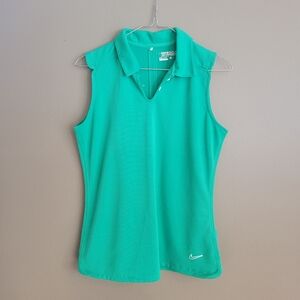 Nike Golf Women's Vibrant Green Sleeveless Top Dri Fit Medium